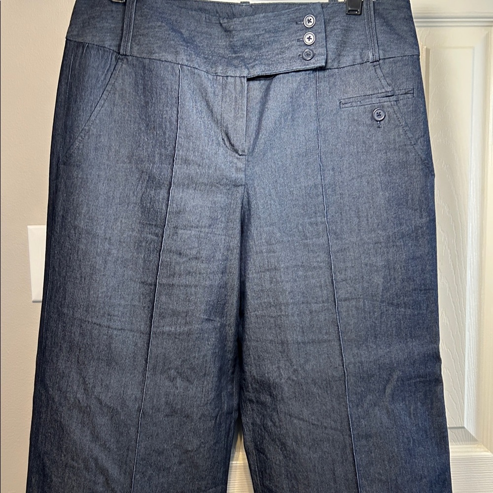 Larry Levine Dark Blue Stretch Pants